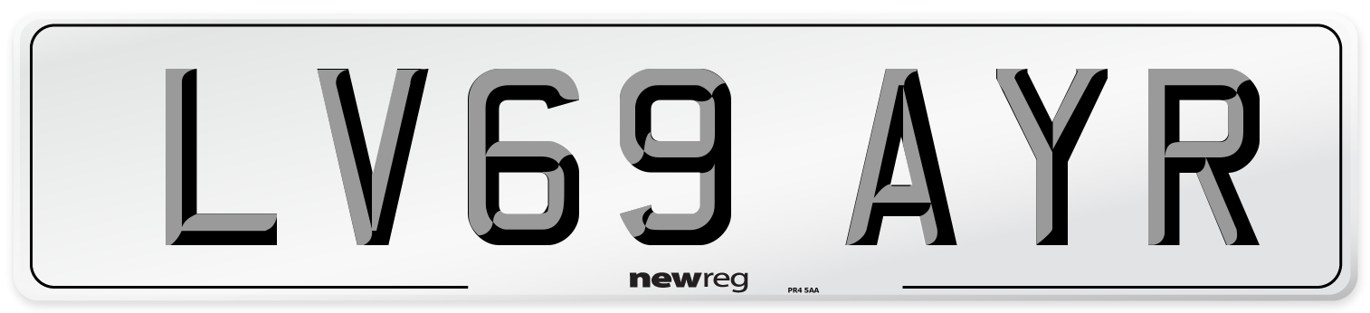 LV69 AYR Number Plate from New Reg